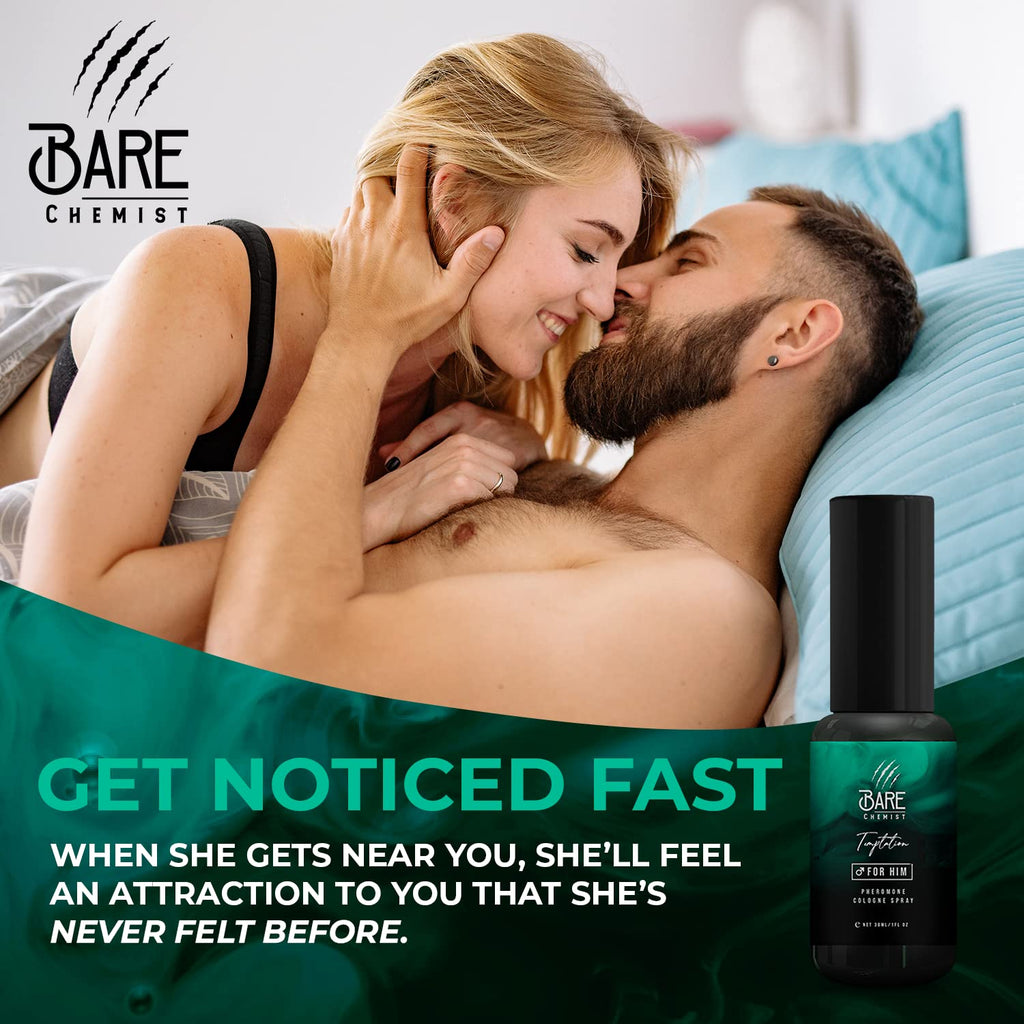 Bare Chemist Temptation Pheromone Cologne for Men - Extra Strong Formula