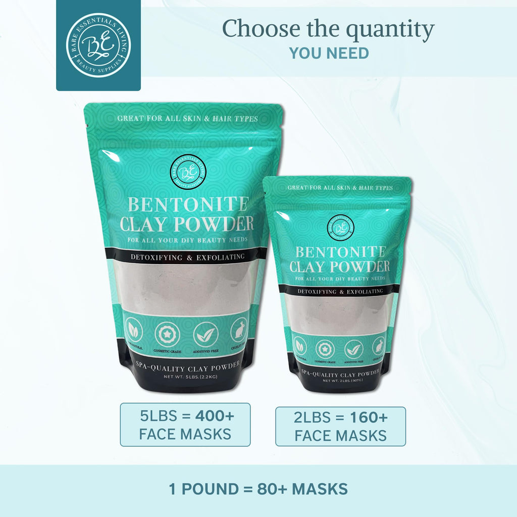 Bare Essentials Living Bentonite Clay Powder (5lbs) – Detox Mask & Skin Clay