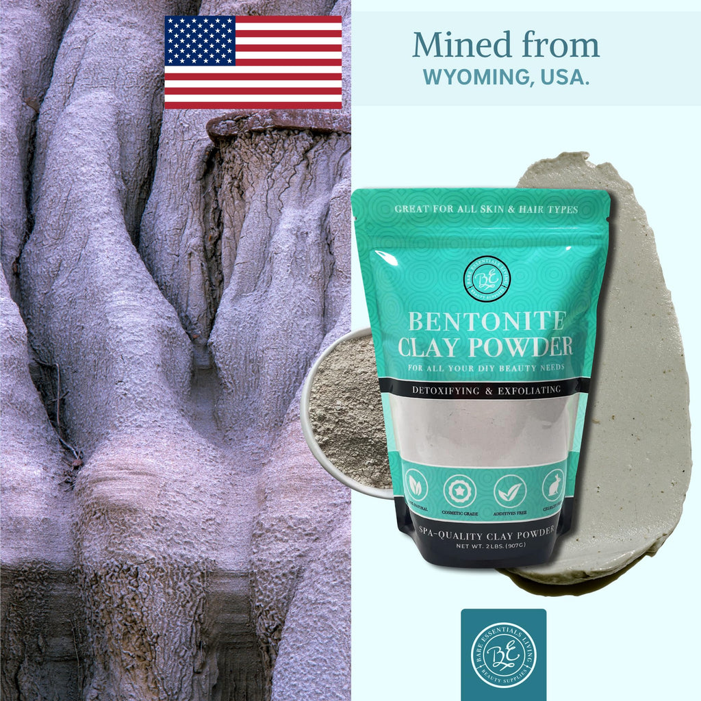 Bare Essentials Living Bentonite Clay Powder 2lbs | Facial Mask & Detox