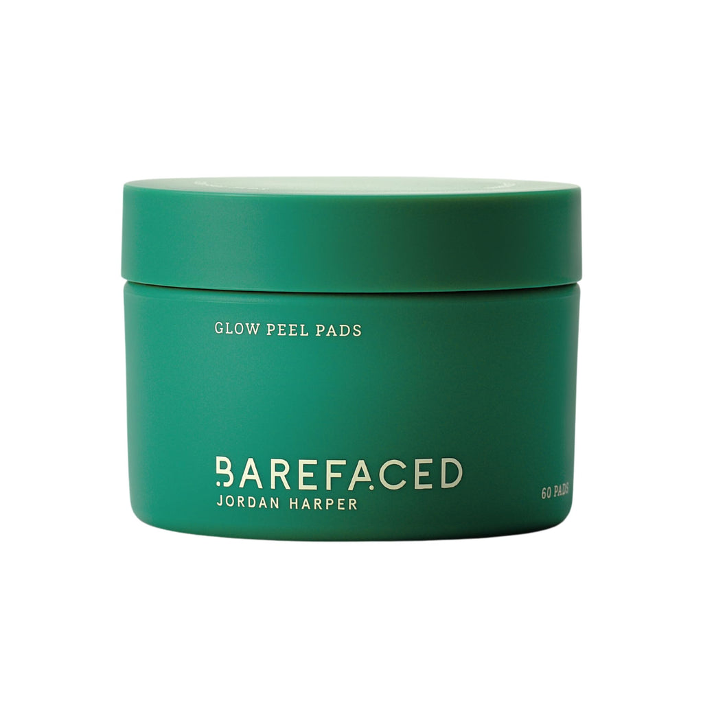 Barefaced Glow Peel Pads (60 Count) – Deep Exfoliation with 15% Glycolic Acid, Squalane & Vitamin E