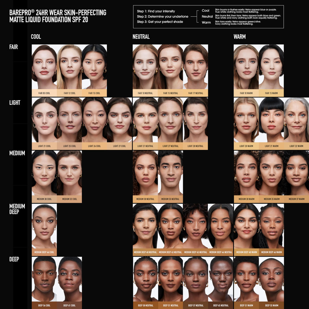 bareminerals Barepro 24HR Wear Matte Foundation SPF 20 – Full Coverage, Oil-Free, Vegan