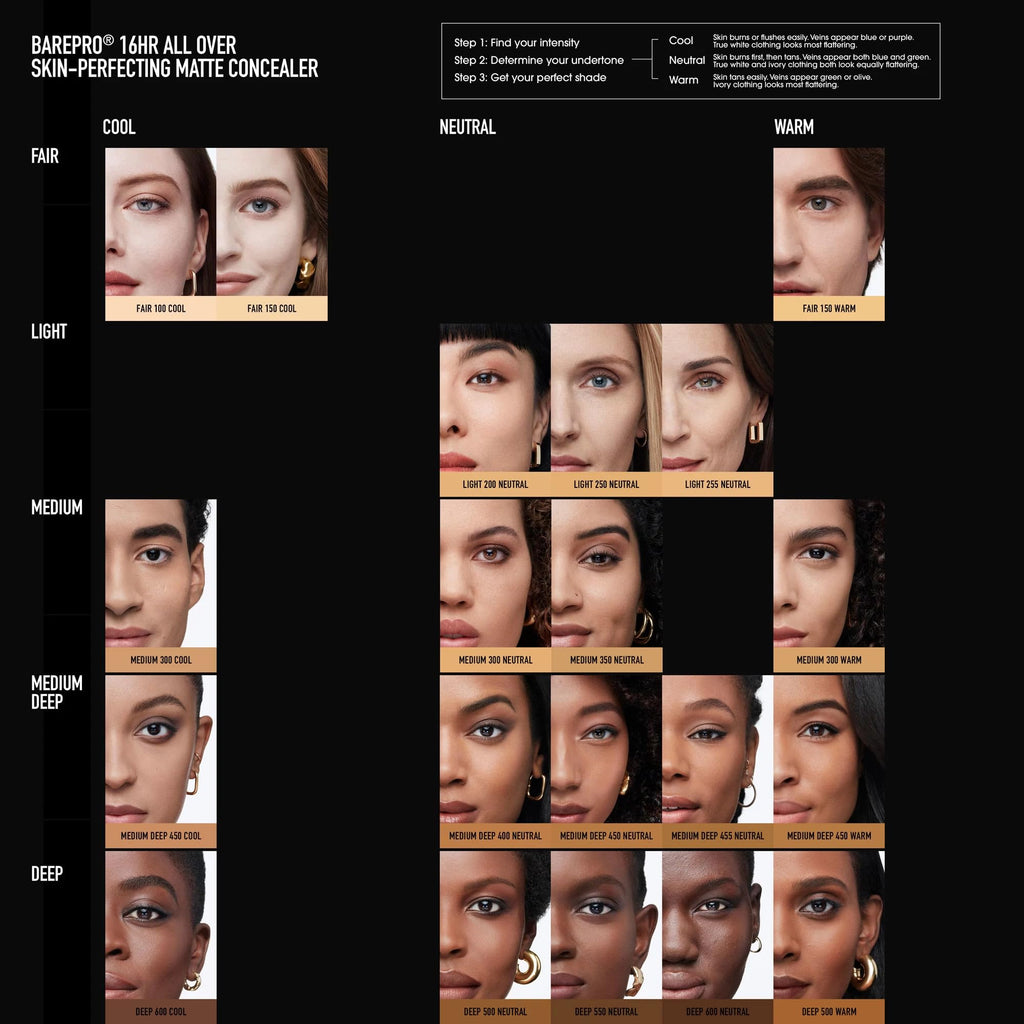 bareMinerals BAREPRO 16HR Concealer – Natural Matte, SPF 25, Niacinamide, Vegan