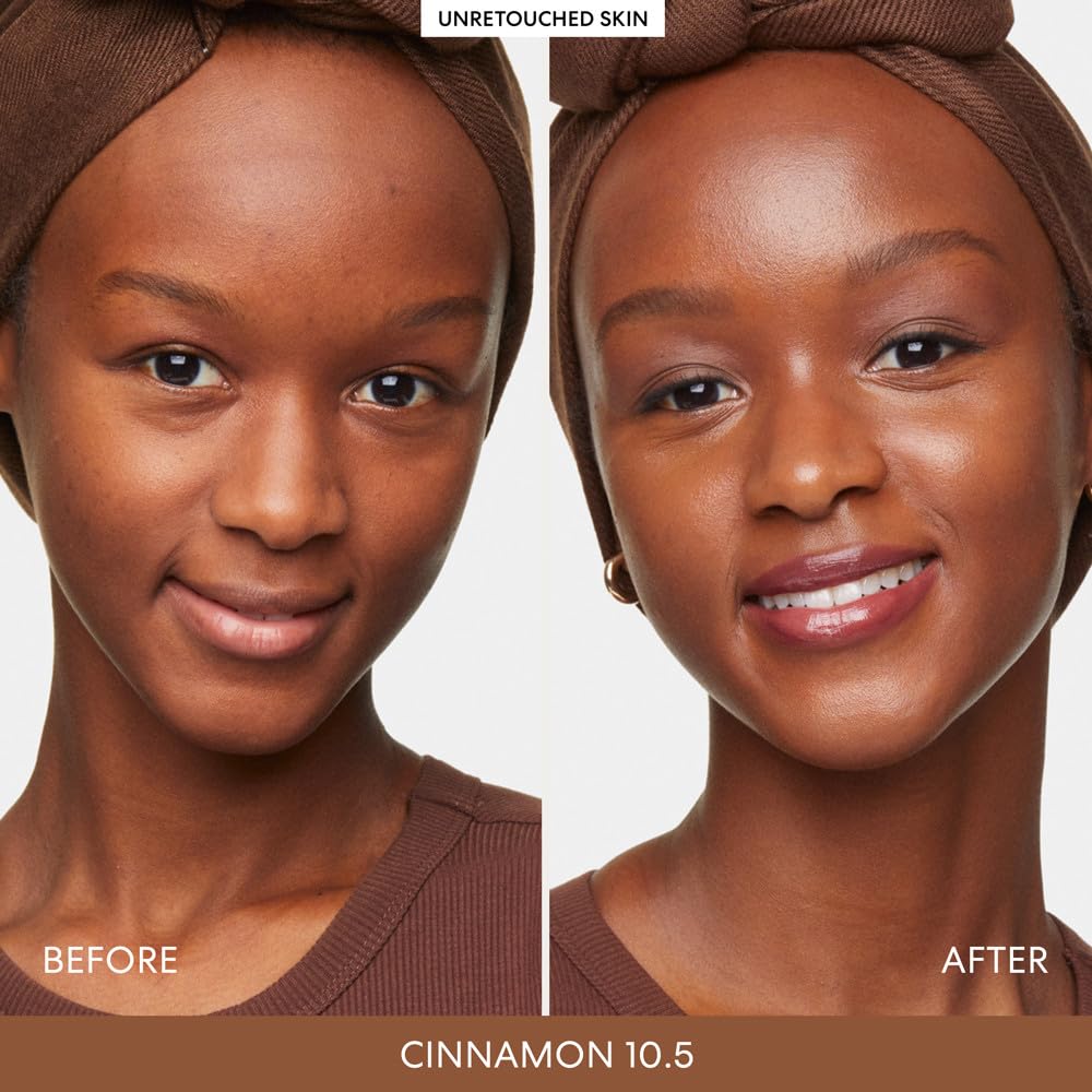 bareMinerals 3-Piece Clean Beauty Gift Set – Tinted Moisturizer SPF 30 + Hyaluronic Acid, Under-Eye Brightener + Concealer, Dewy Lip Gloss-Balm