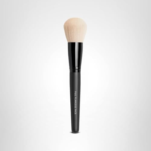 bareMinerals Full Flawless Face Brush – Natural, Multi-Use Tool for Blush, Highlighter & Finishing Powder