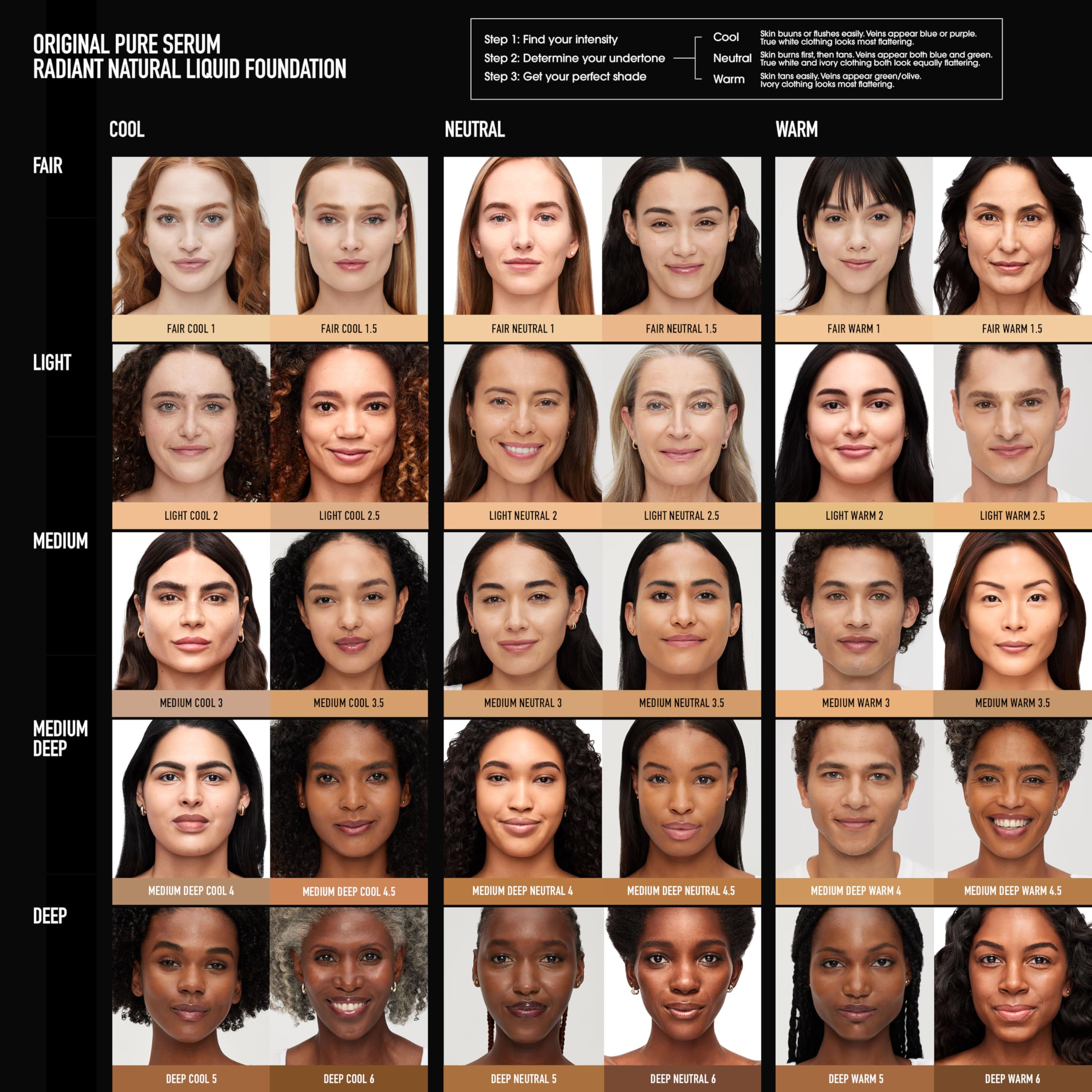 bareMinerals Original Pure Serum Foundation SPF 20 – Medium Cool 3.5 | Vegan, Cruelty-Free