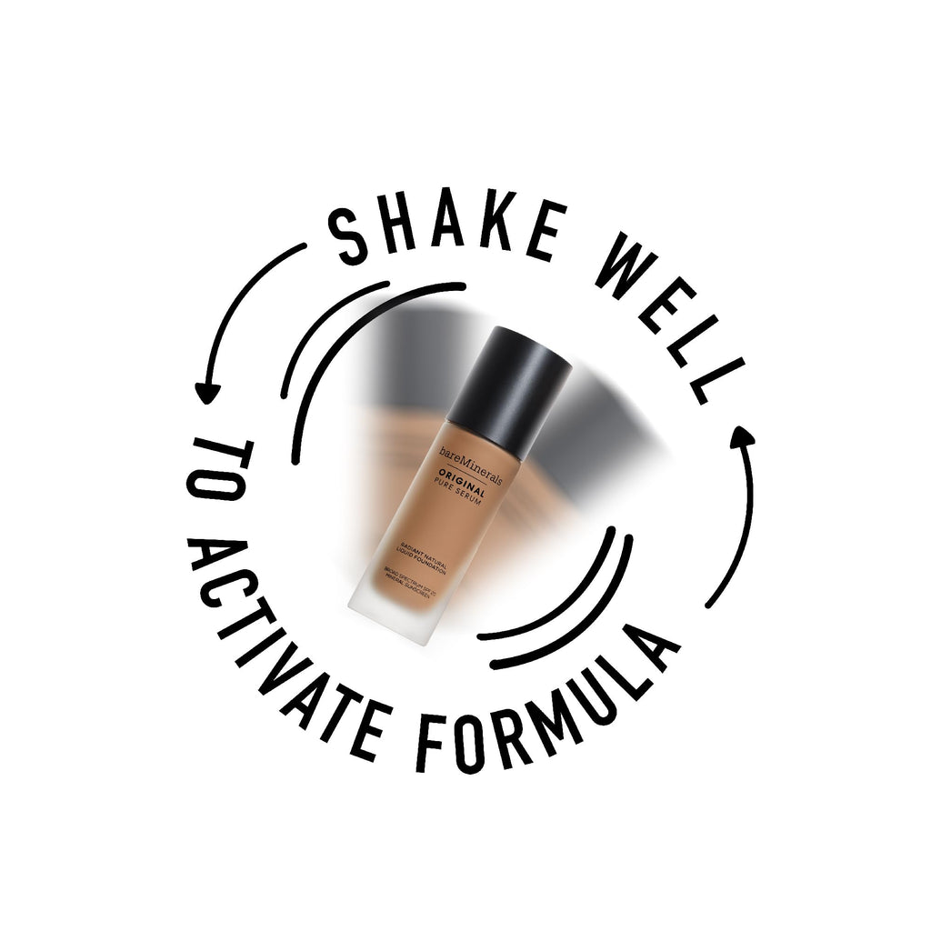 bareMinerals Original Pure Serum Foundation SPF 20 – Medium Cool 3.5 | Vegan, Cruelty-Free