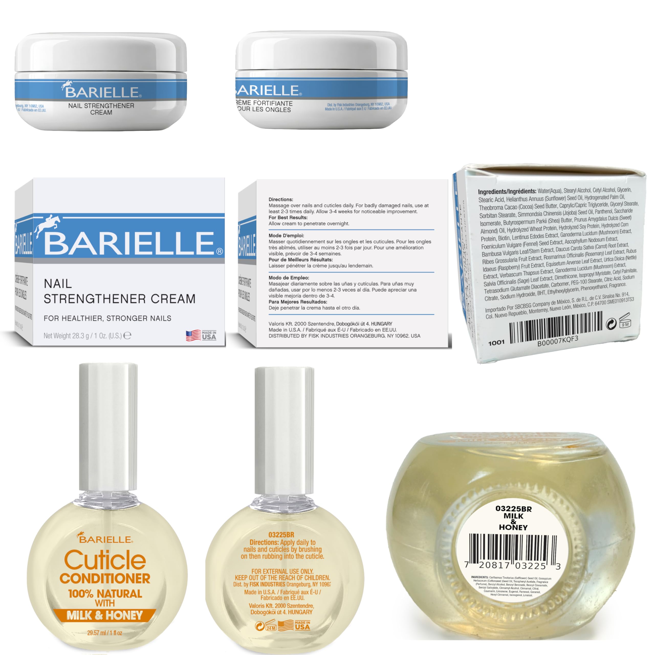 Barielle Miracle Nail Fixers Collection: 4-Piece Nail Strengthening & Cuticle Care Set
