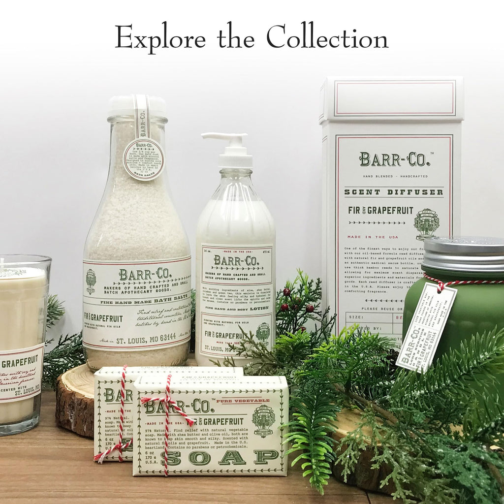 BARR-CO Fir & Grapefruit Scent Shea Butter Lotion — Dry Skin Moisturizer, 16 oz