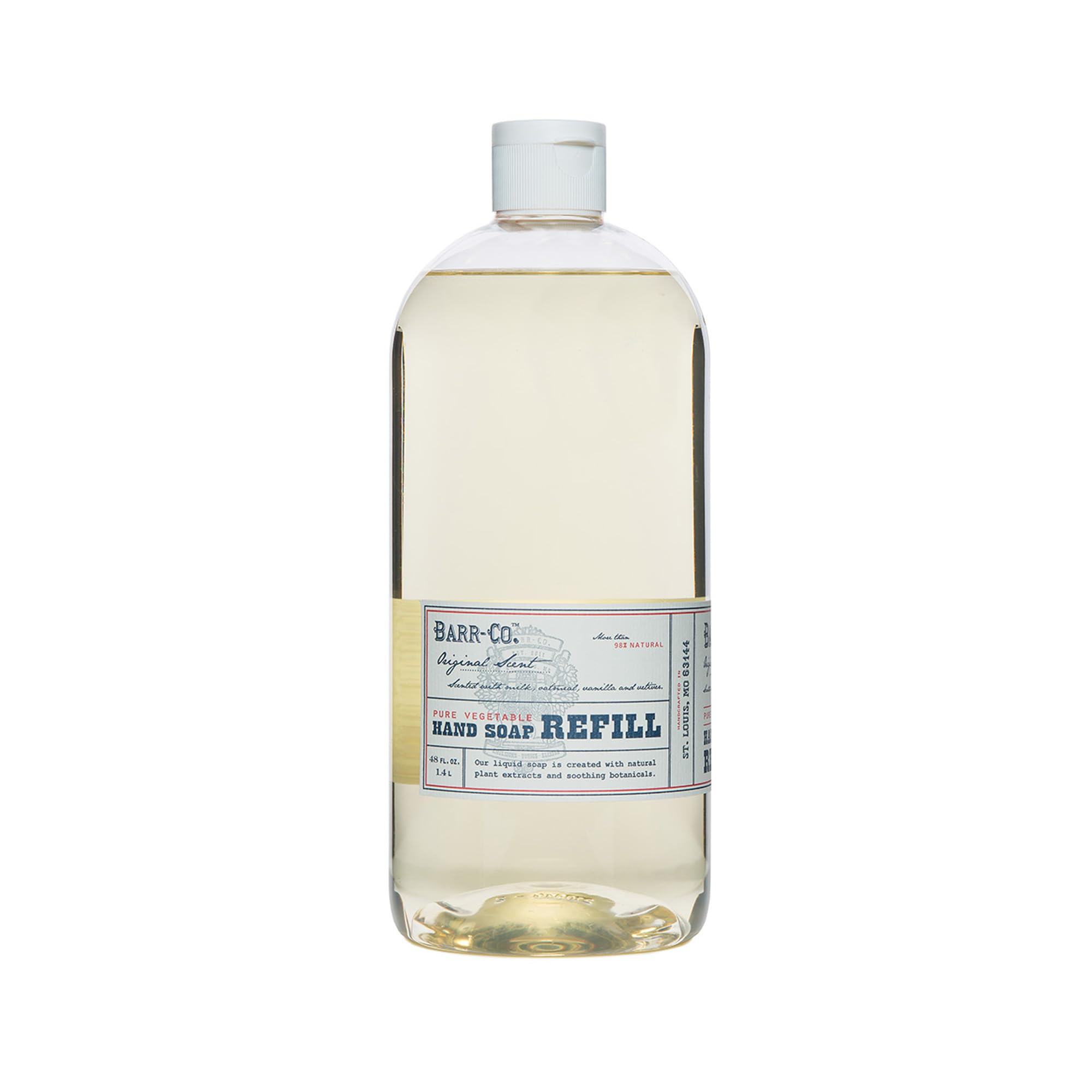 BARR-CO Liquid Soap Refill – Oat, Vanilla & Vetiver – Vegan, Moisturizing 32oz