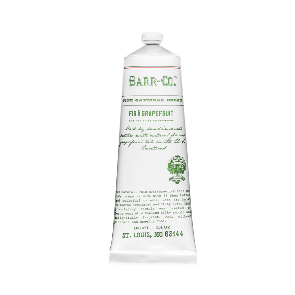 BARR-CO Fir & Grapefruit Hand & Body Cream – Woody Citrus Scent, 3.4 oz