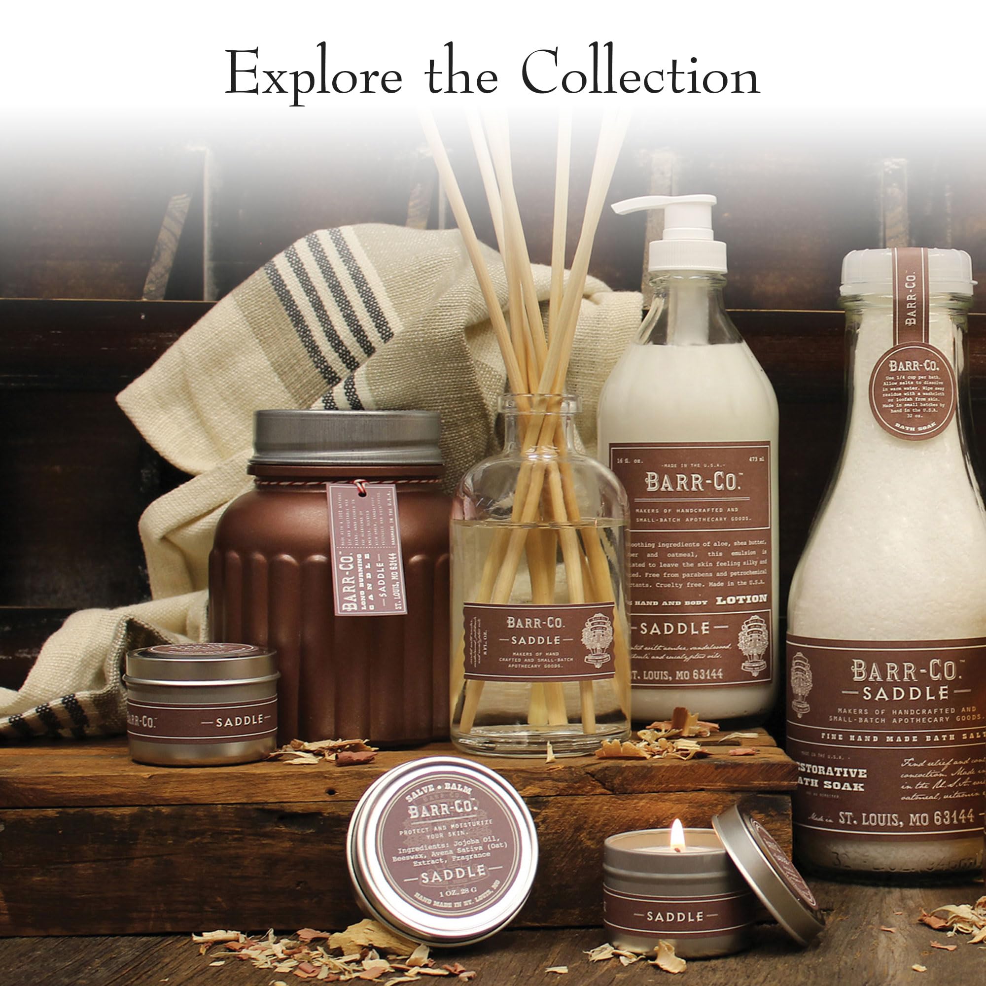 BARR-CO Saddle Scent Shea Butter Lotion – Amber, Sandalwood & Musk, 16 fl oz
