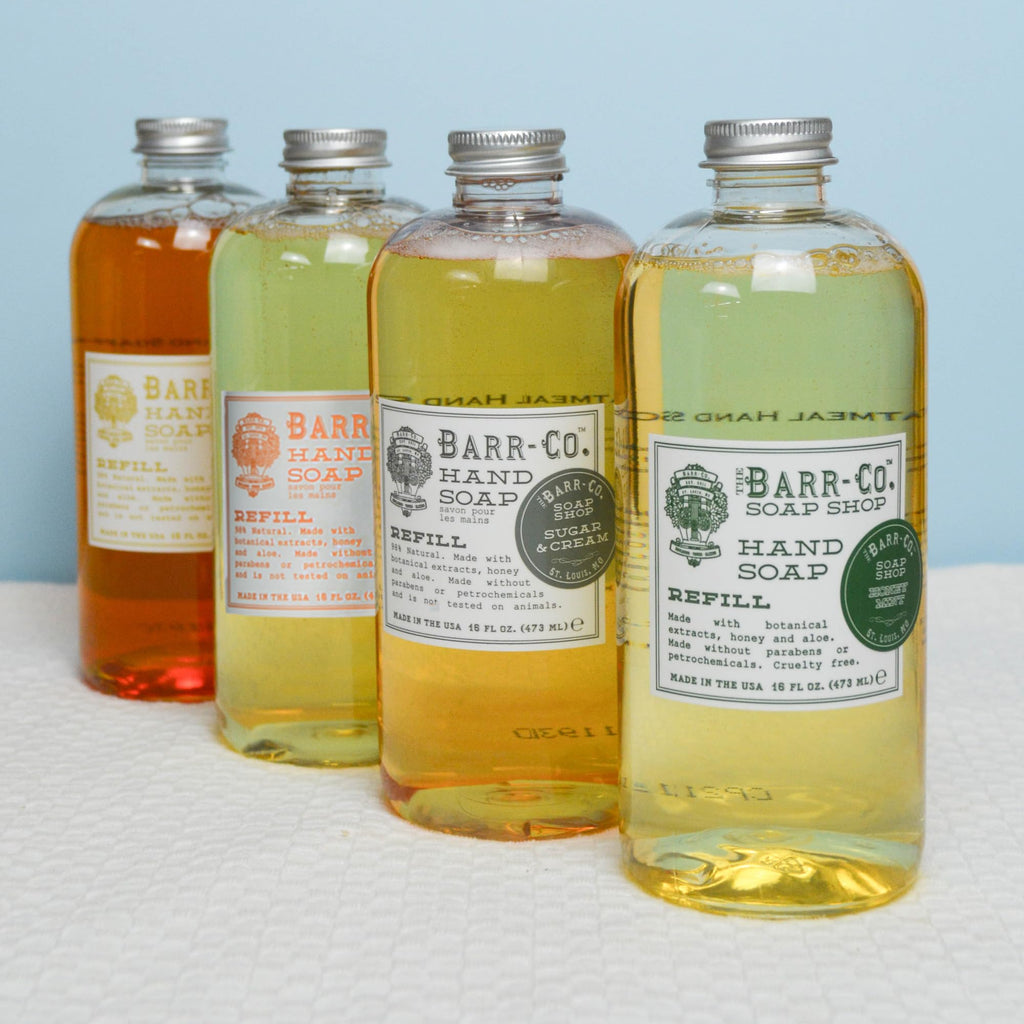 BARR-CO Sugar & Cream Hand Soap Refill – Sweet Cream, Coconut & Sugar Scent, Vegan, Moisturizing, 16 oz