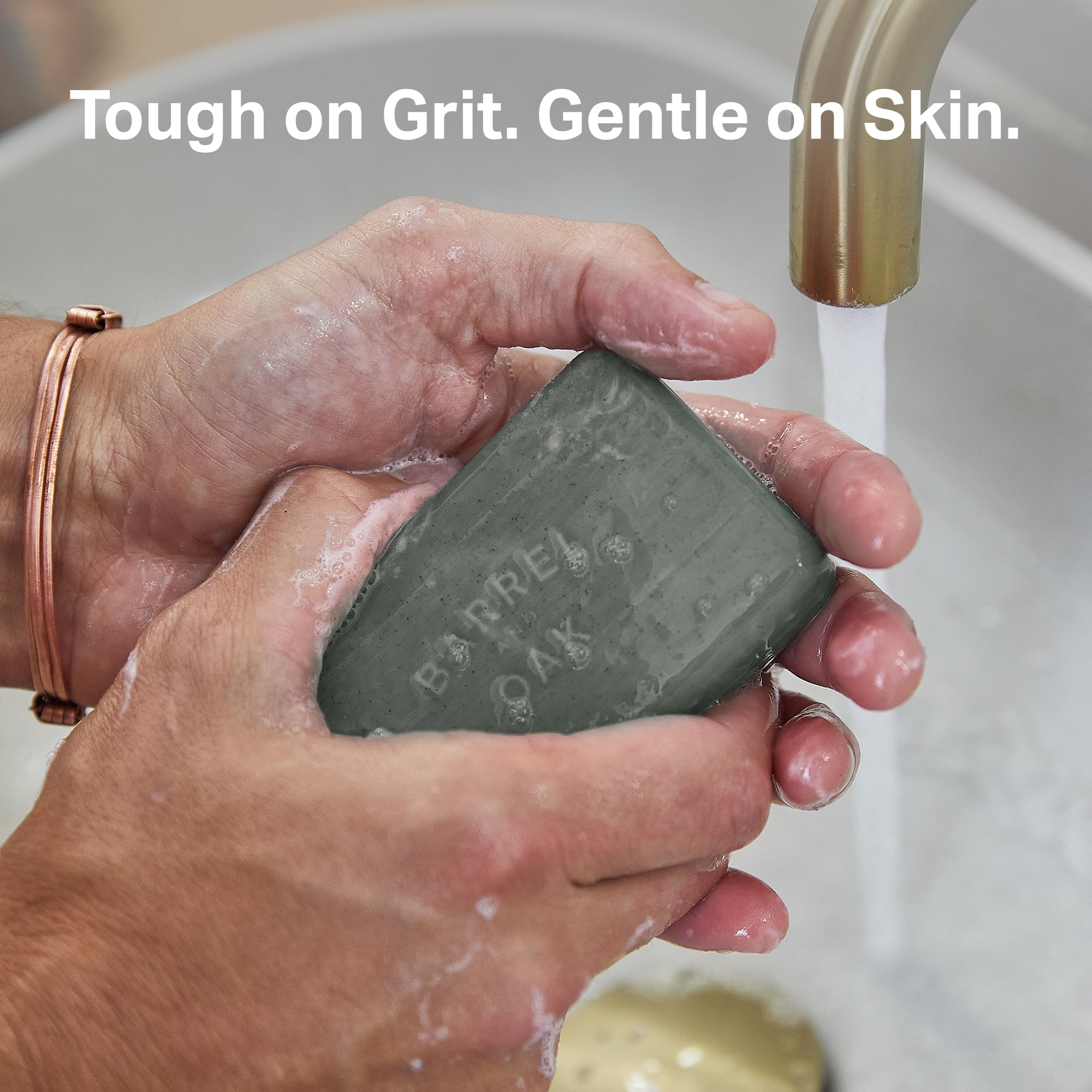 Barrel & Oak Exfoliating Bar Soap for Men – Black Oak 3-Pack | Kaolin Clay & Charcoal