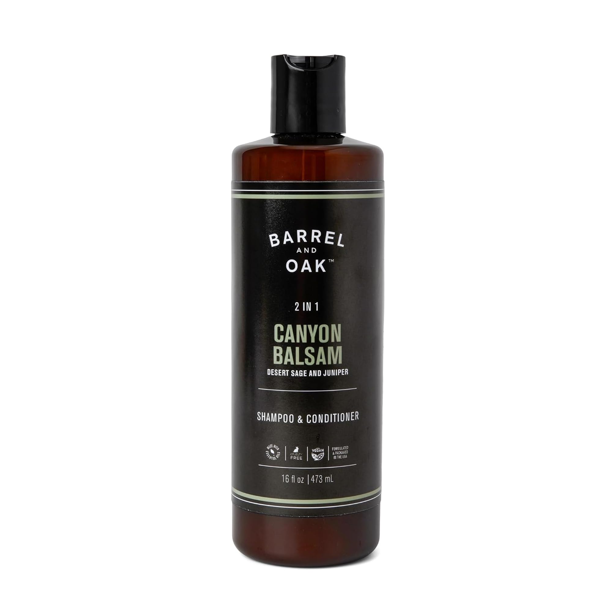 Barrel & Oak 2-in-1 Men’s Shampoo & Conditioner – Canyon Balsam, 16 oz