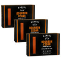 Barrel & Oak Exfoliating Bar Soap for Men – Bourbon Cedar, Kaolin & Red Clay, Walnut Shell & Olive Stone, 3-Pack | Vegan & SLS-Free