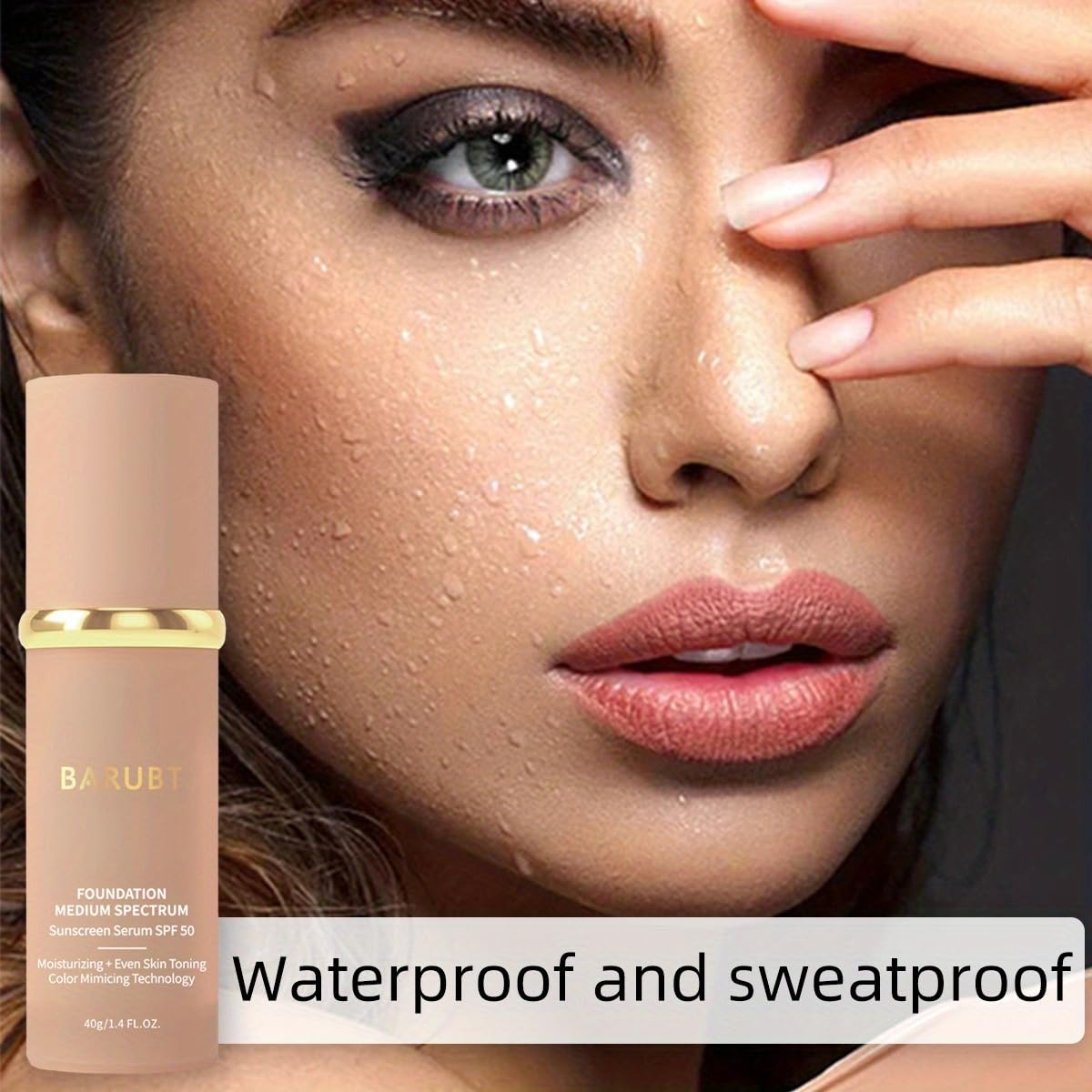 BARUBT 4-in-1 Color Changing Foundation SPF50 | Hydrating Medium-Full Coverage