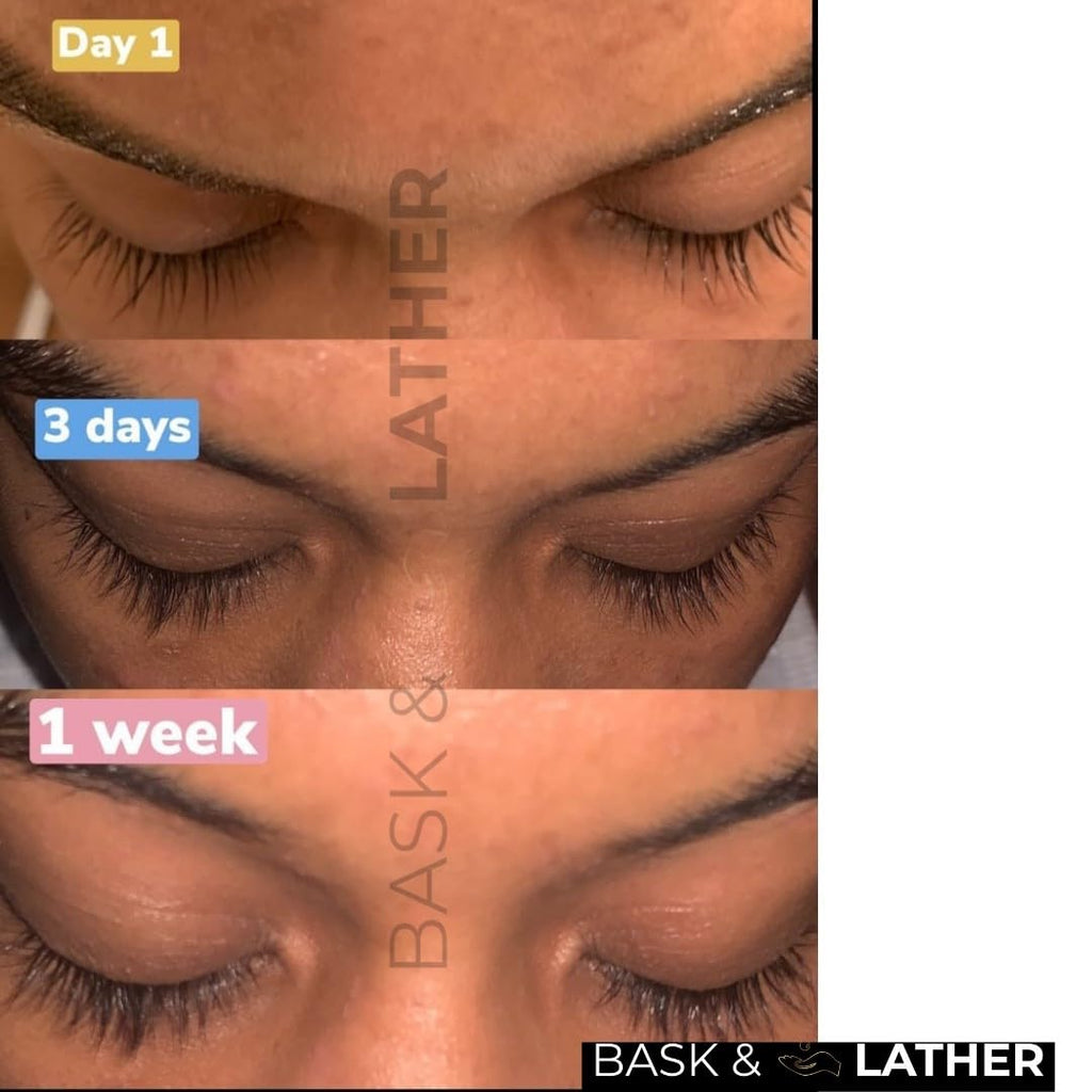 Bask & Lather Lash Serum with Castor & Jojoba Oil – Thicker, Fuller Lashes & Brows • 3 Month Supply