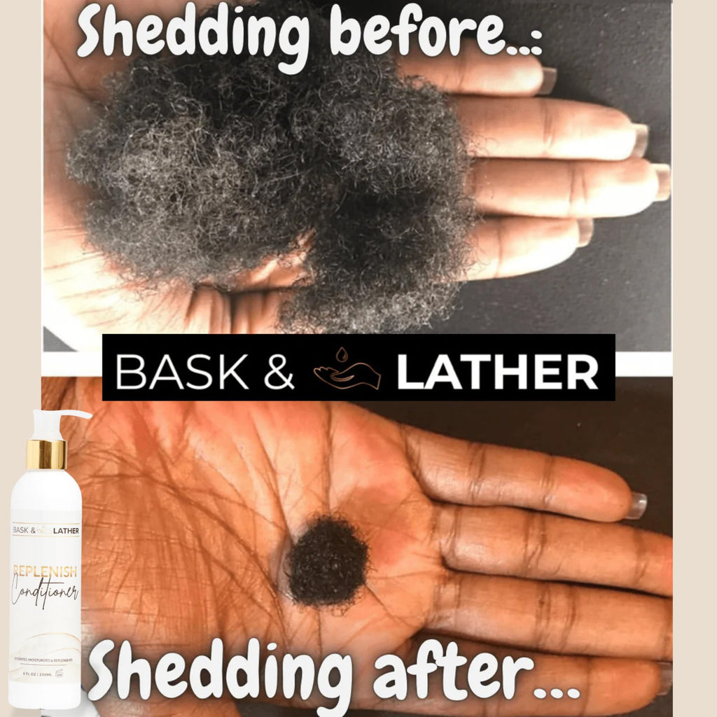 BASK & LATHER Replenish Conditioner – Deep Hydration, Elasticity & Detangling (8 oz) | Silicone-Free