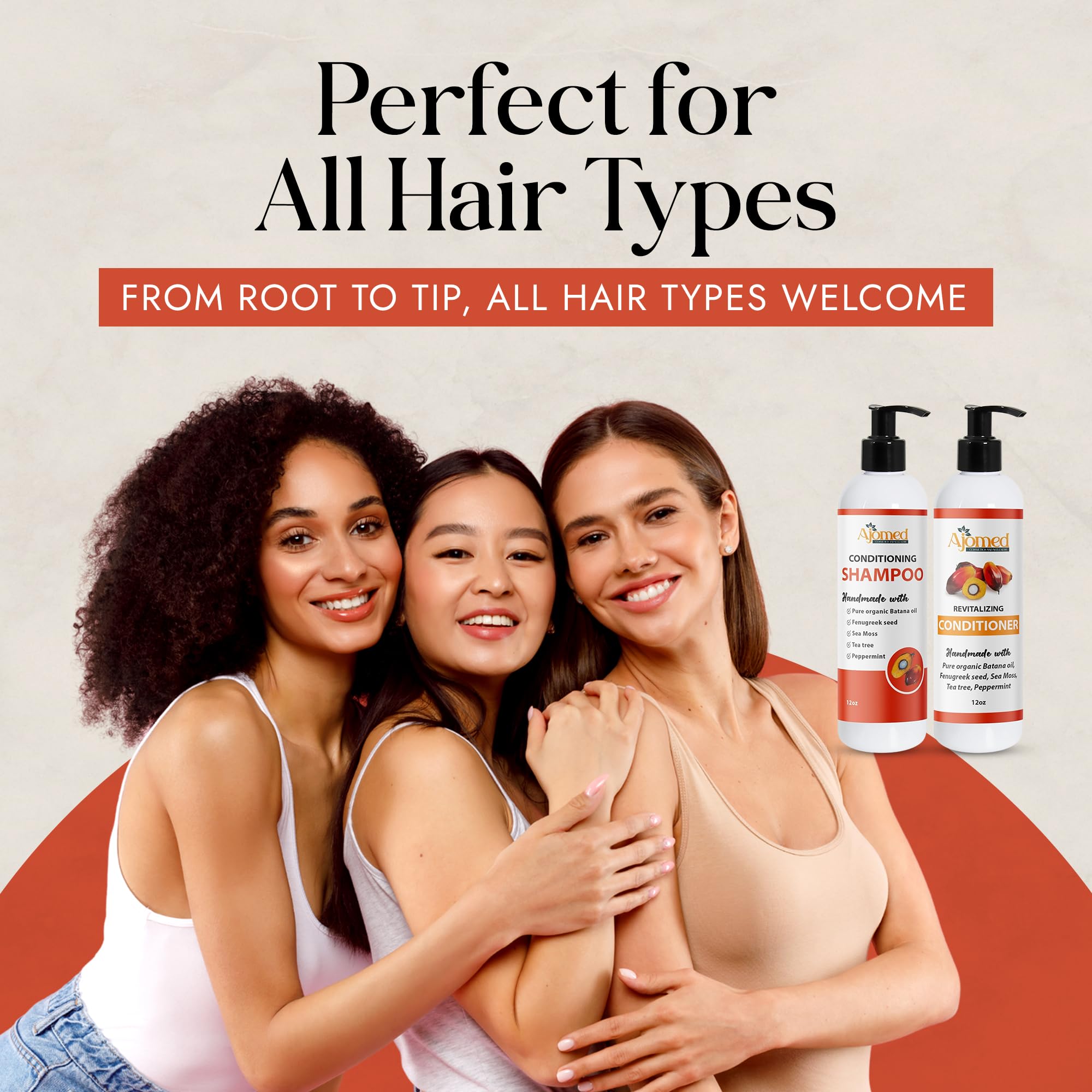Handmade Batana Oil Shampoo with Sea Moss, Fenugreek & Rosemary | Sulfate-Free & Paraben-Free