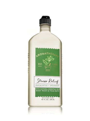 Bath & Body Works Aromatherapy Stress Relief Bundle — Eucalyptus & Spearmint Body Wash 10 oz + Hydrating Body Cream 8 oz