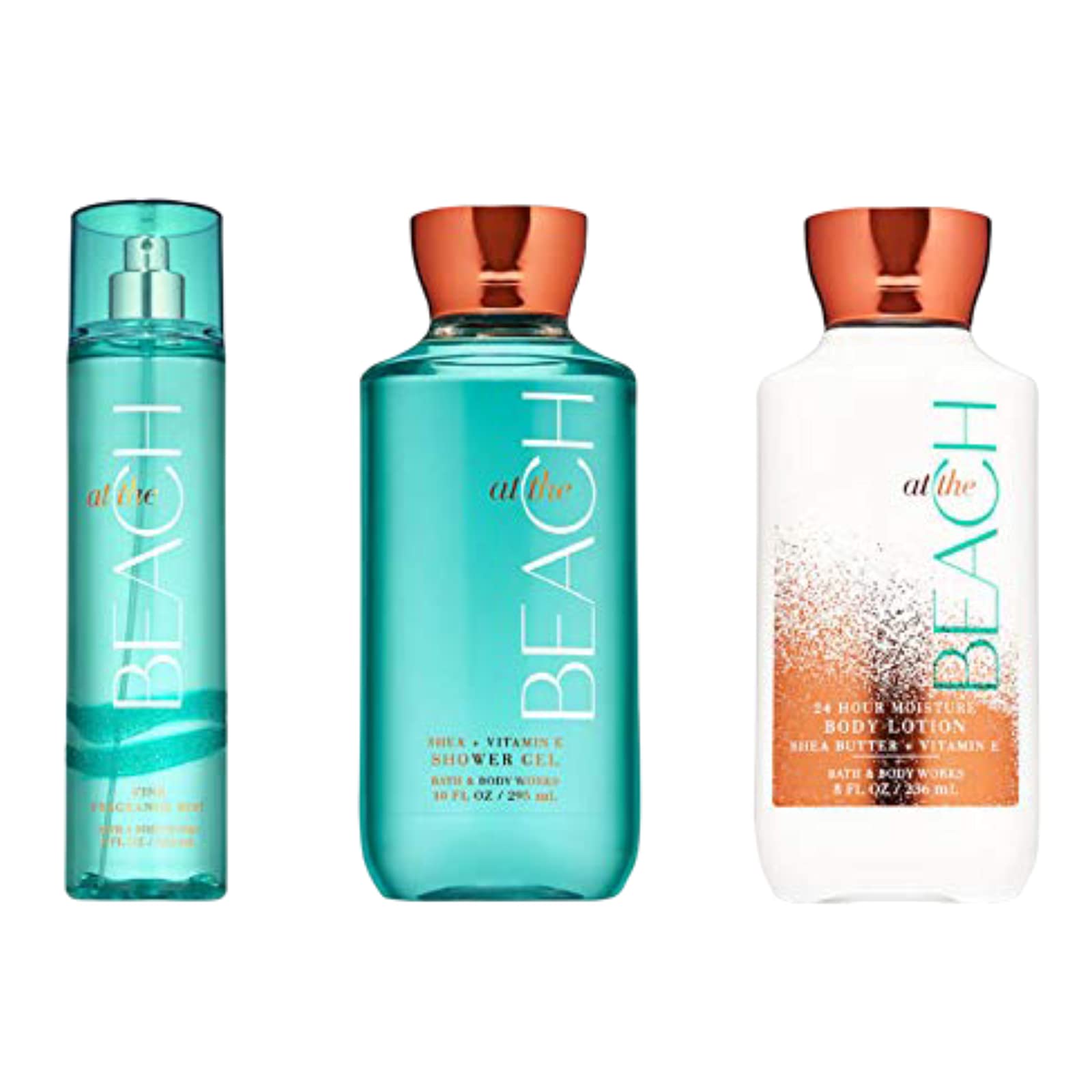 Bath & Body Works At The Beach Shower Gel, Fine Fragrance Mist & Body Lotion Trio Gift Set
