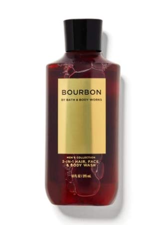 Bath & Body Works Bourbon Set – Ultra Shea Body Cream 8 oz, 2-in-1 Hair + Body Wash 10 oz, Deodorizing Body Spray 3.7 oz