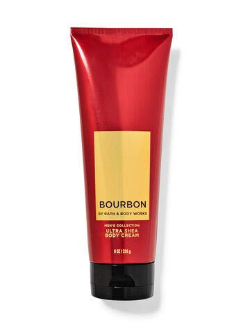 Bath & Body Works Bourbon Set – Ultra Shea Body Cream 8 oz, 2-in-1 Hair + Body Wash 10 oz, Deodorizing Body Spray 3.7 oz