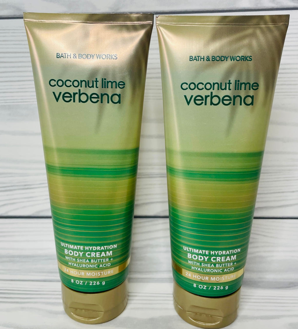 Bath & Body Works Coconut Lime Verbena Ultimate Hydration Body Cream 2-Pack (8 oz each)