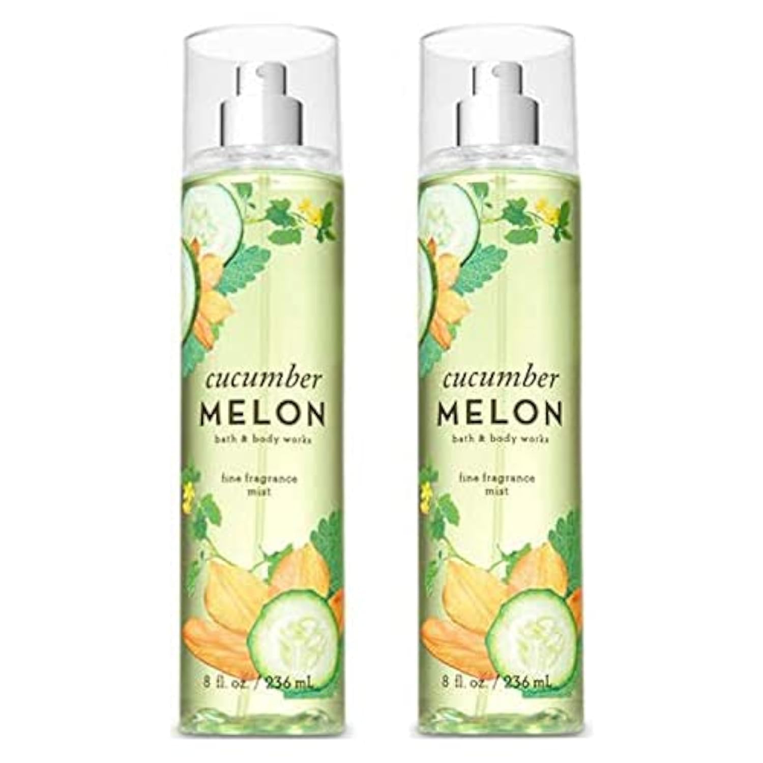 Bath & Body Works Cucumber Melon Fine Fragrance Mist – 2 Pack, 8 oz Bottles