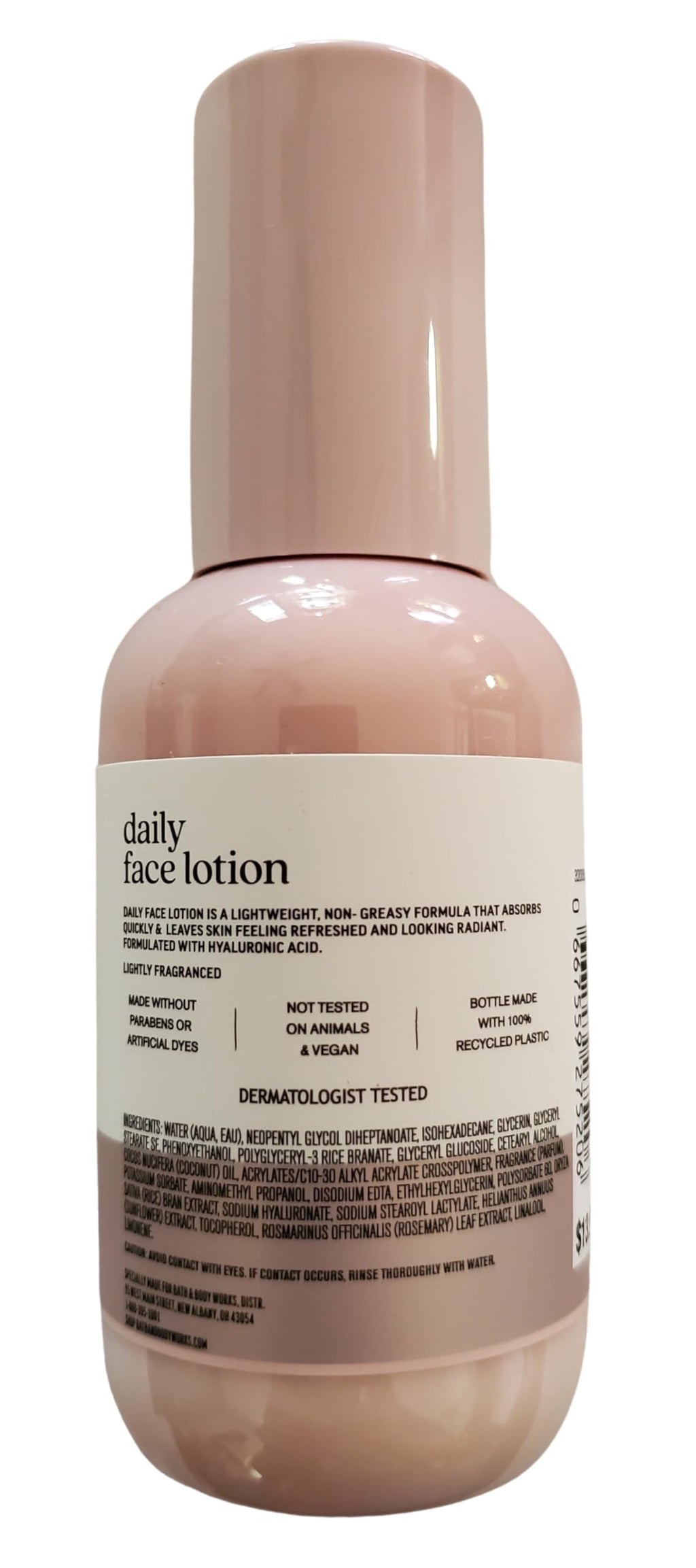 Bath & Body Works Daily Face Lotion with Hyaluronic Acid – 3.4 oz