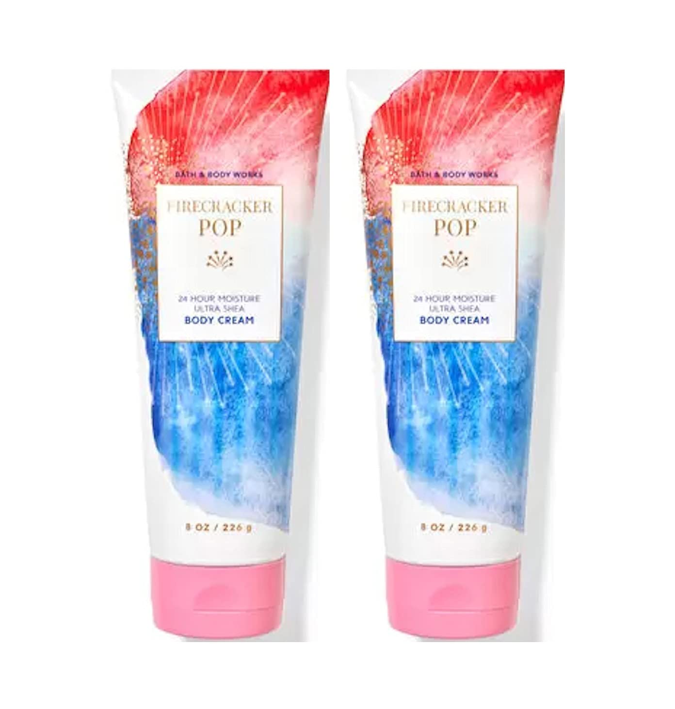 Bath & Body Works Firecracker Pop Ultra Shea Body Cream 8 oz - 2 Pack