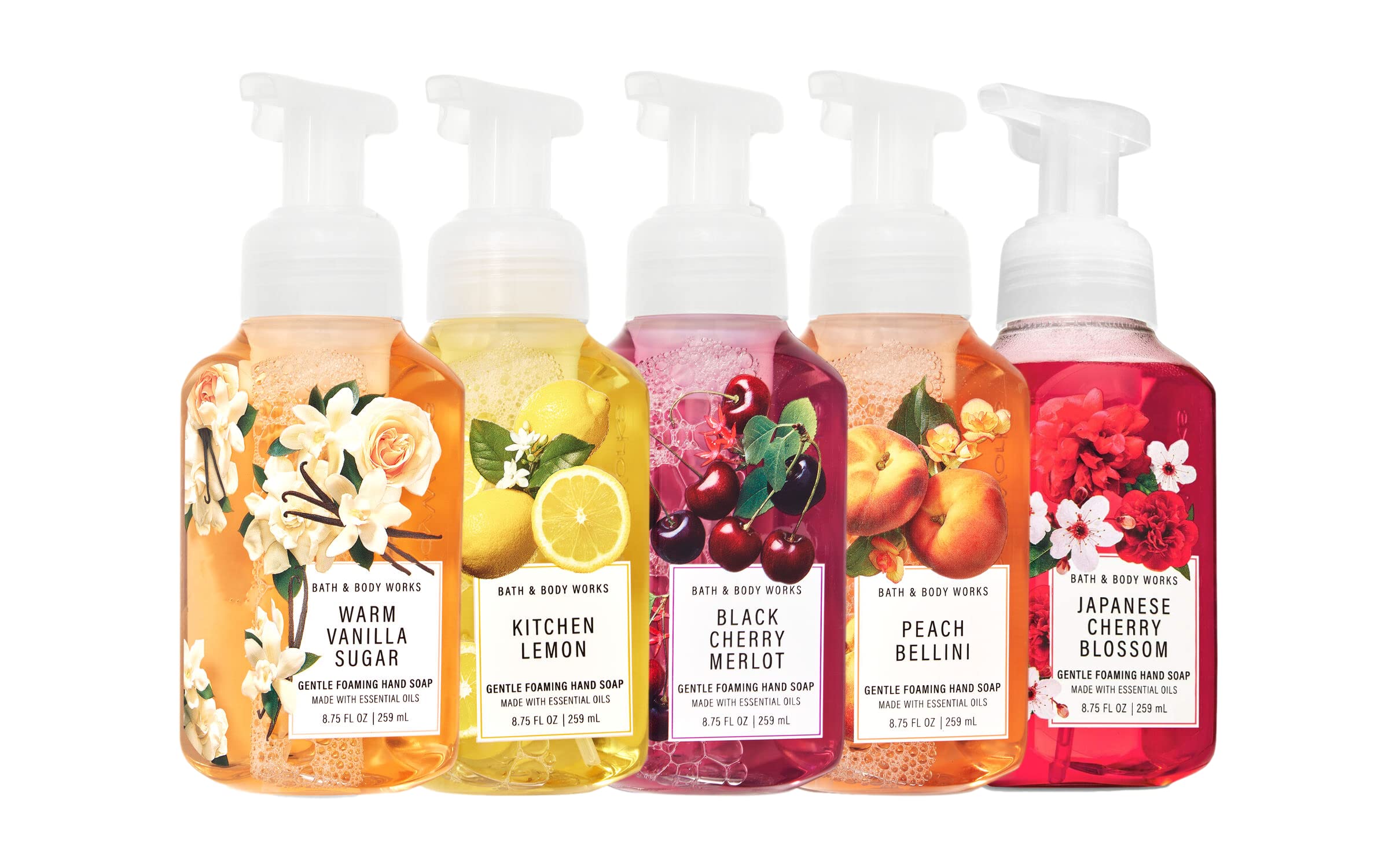 Bath & Body Works Fresh and Bright Hand Soaps – 5-Pack Gentle Foaming Set