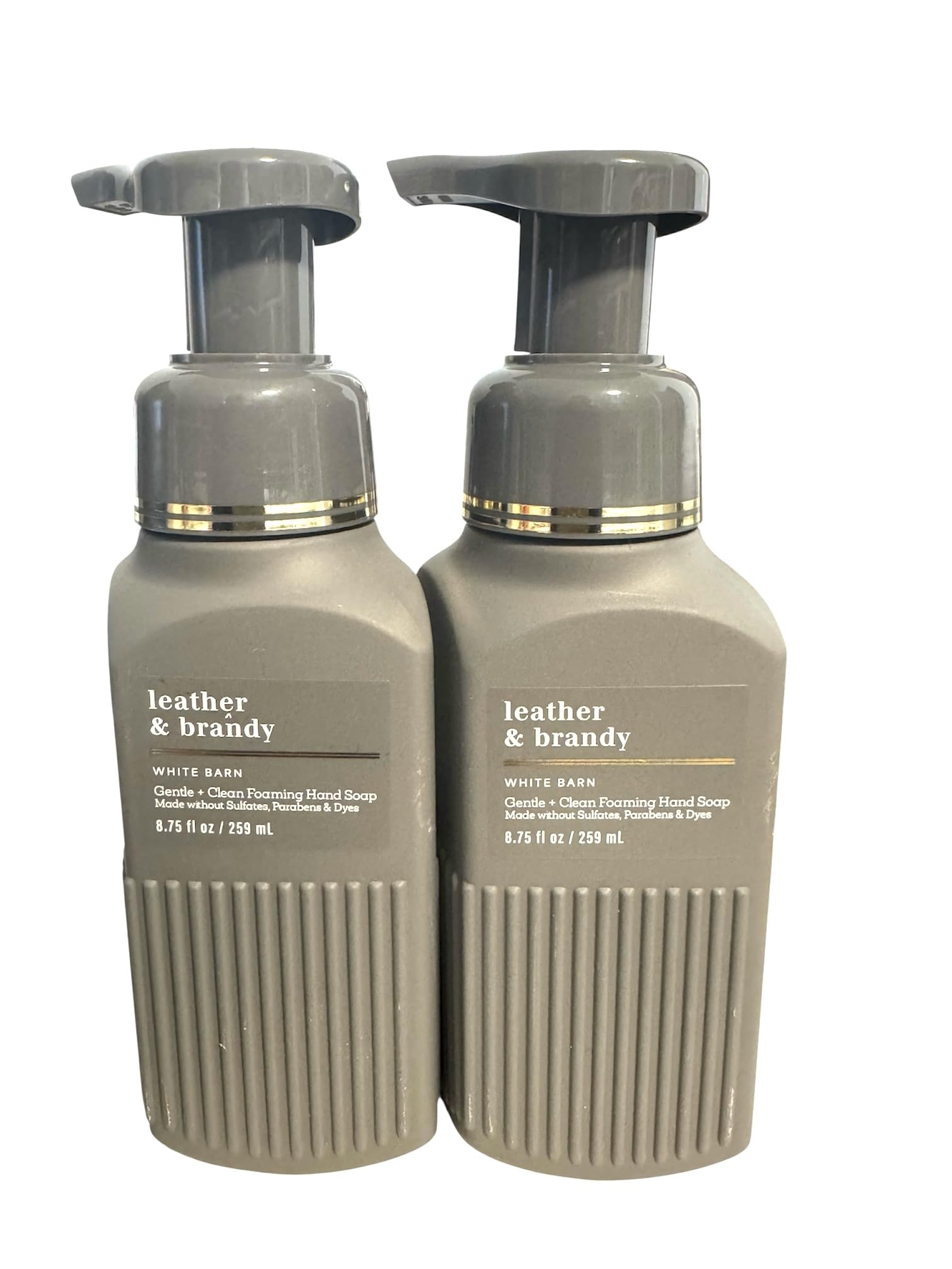 Bath & Body Works Gentle Foaming Hand Soap Leather & Brandy – 8.75 oz 2-Pack