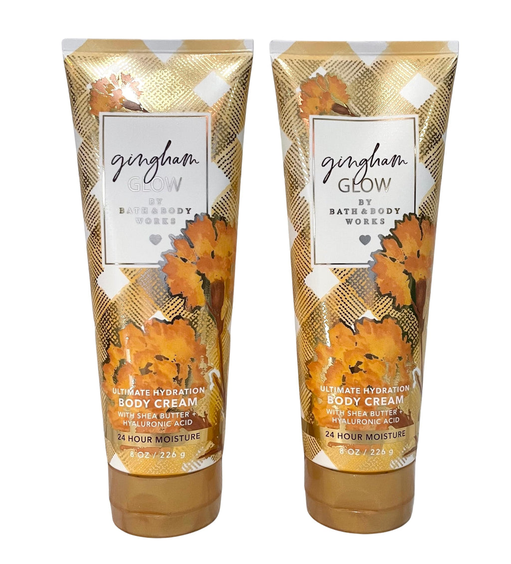 Bath & Body Works Gingham Glow Ultimate Hydration Body Cream – 8 oz, Pack of 2