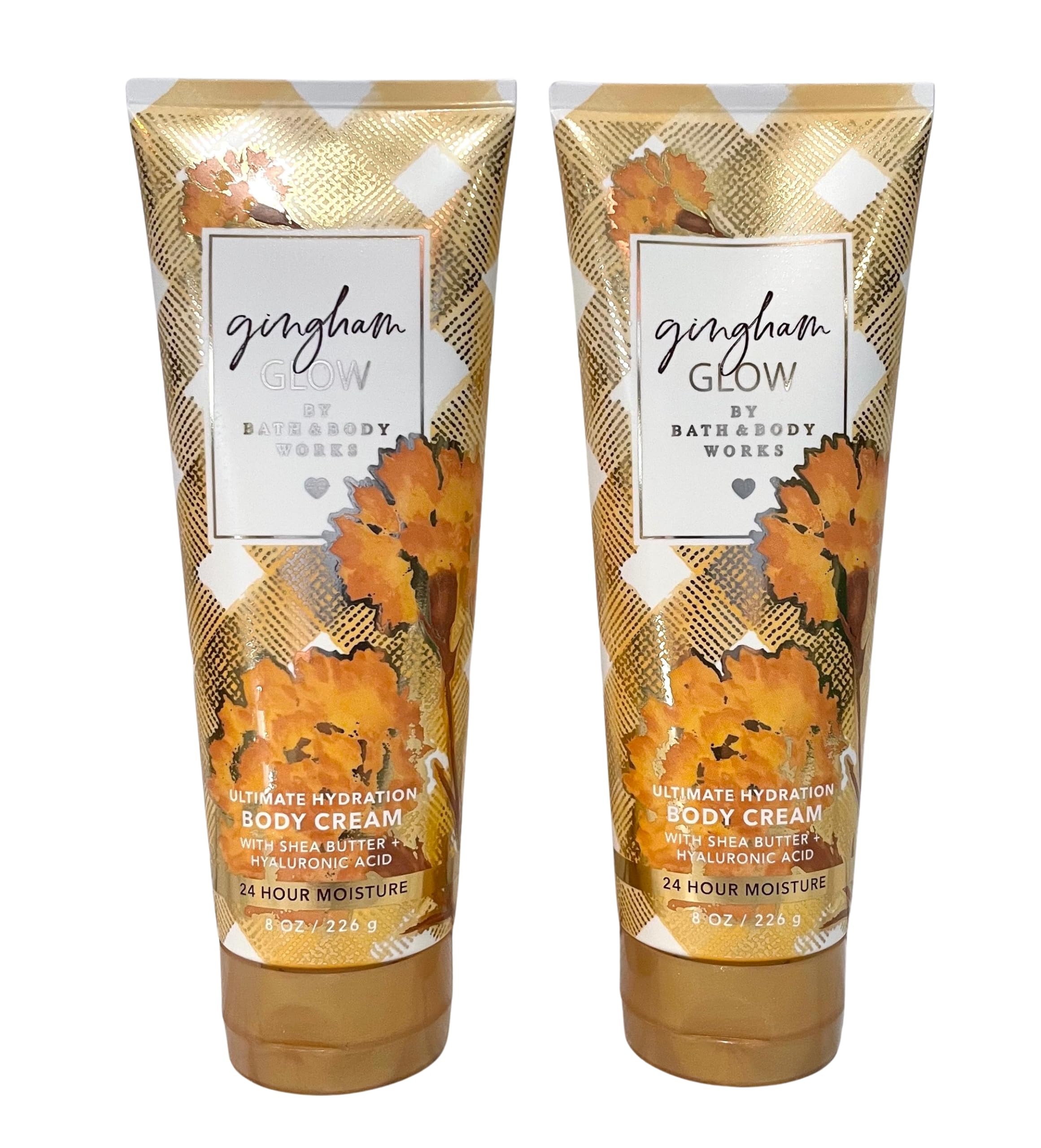 Bath & Body Works Gingham Glow Ultimate Hydration Body Cream – 8 oz, Pack of 2