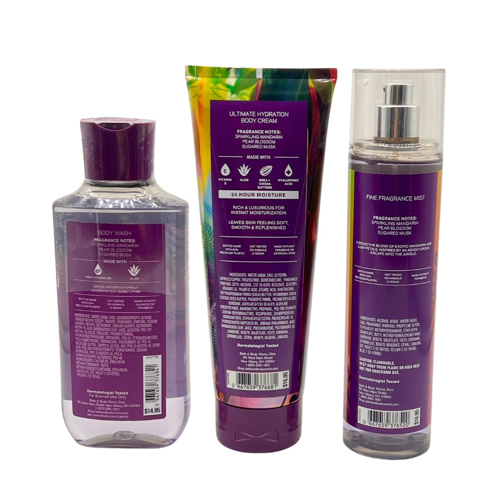 Bath & Body Works Into the Wild 3-Piece Gift Set: Fine Fragrance Mist, Body Cream & Body Wash