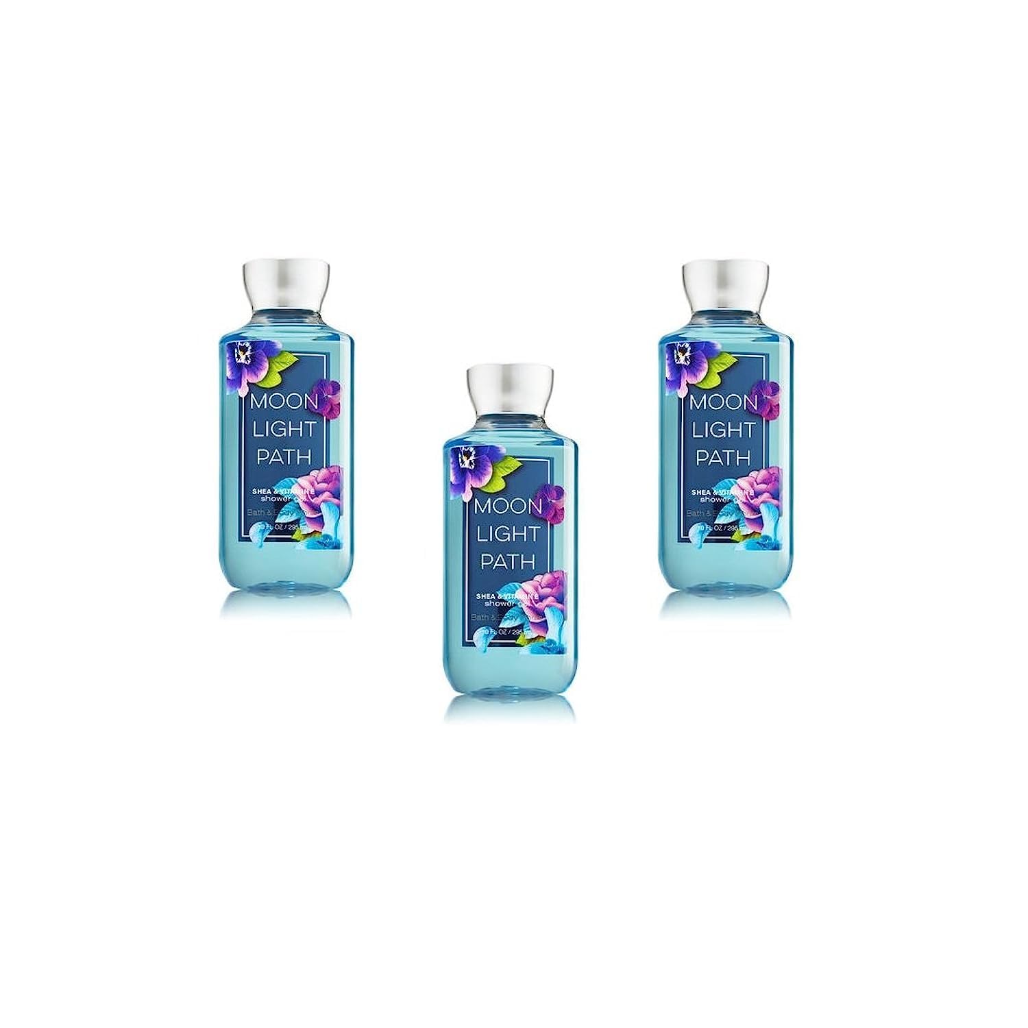Bath & Body Works Moonlight Path Shower Gel 3-Pack | Luxurious Floral Lather