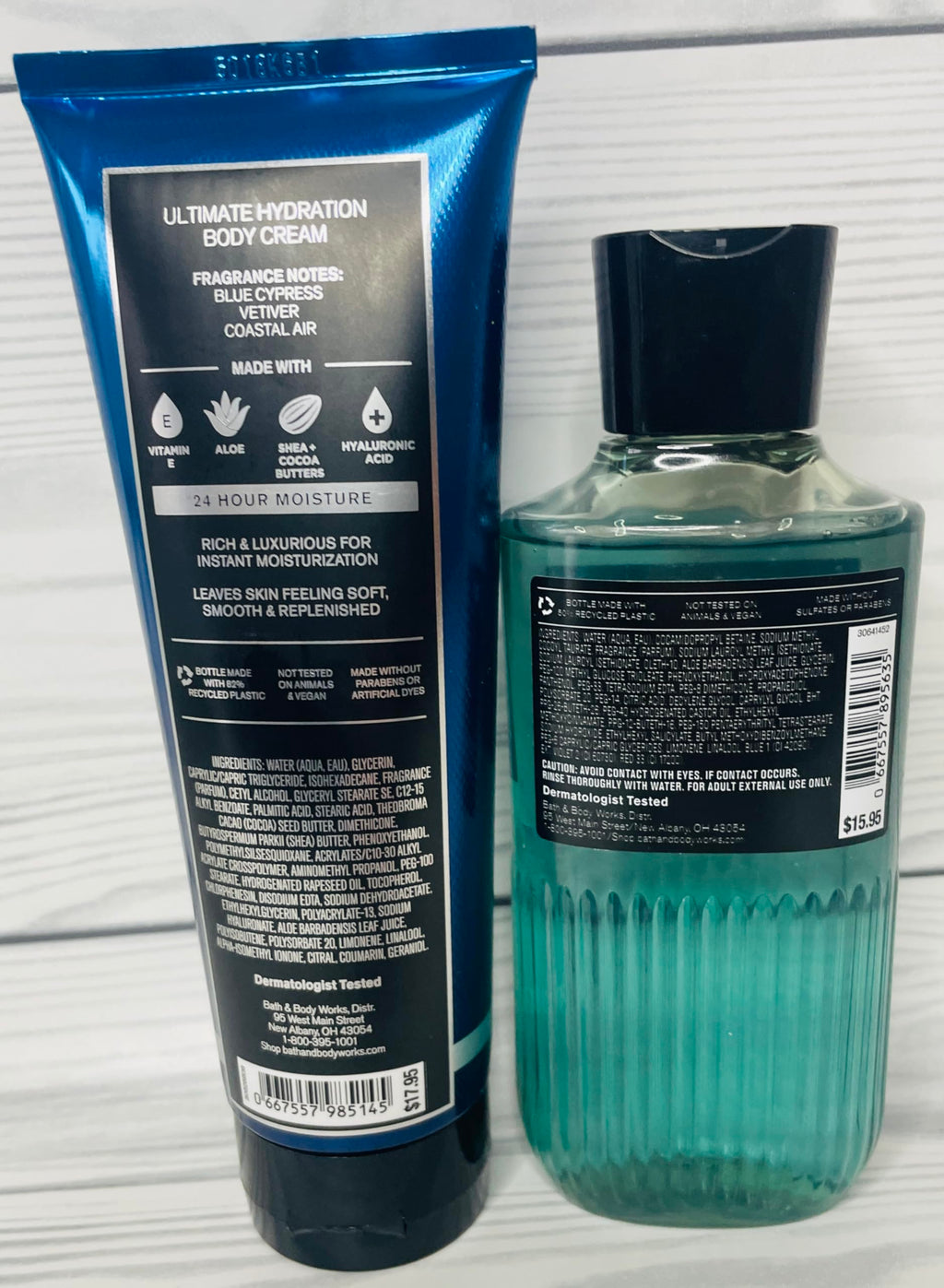 Bath & Body Works Ocean 3-in-1 Shower Gel & Hydrating Body Cream – 2 Pack