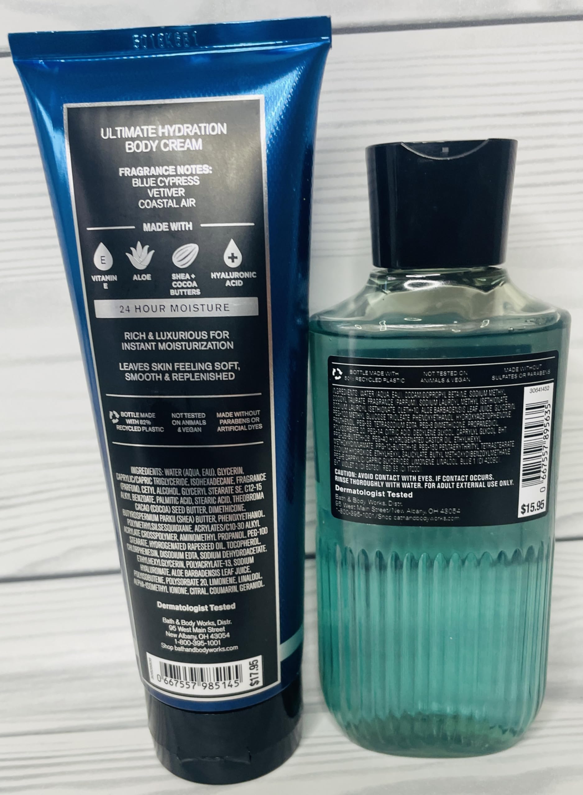 Bath & Body Works Ocean 3-in-1 Shower Gel & Hydrating Body Cream – 2 Pack