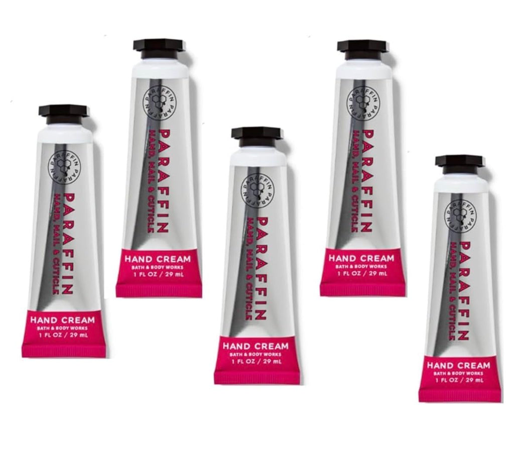 Bath & Body Works Paraffin Hand Cream – 5-Pack, 1 oz Tubes with Avocado Oil, Shea Butter & Vitamin E