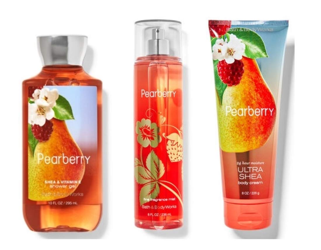Bath & Body Works Pearberry 3pc Bundle – Retired Fragrance