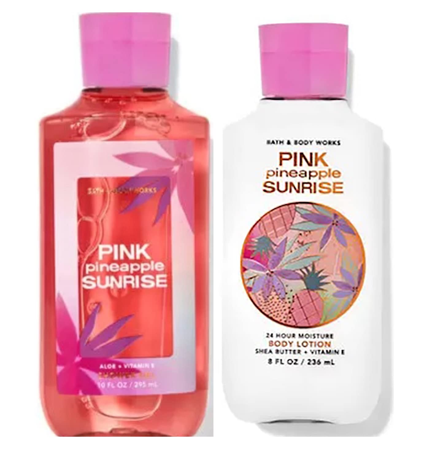 Bath & Body Works Pink Pineapple Sunrise Gift Sets – Body Lotion & Shower Gel for Women