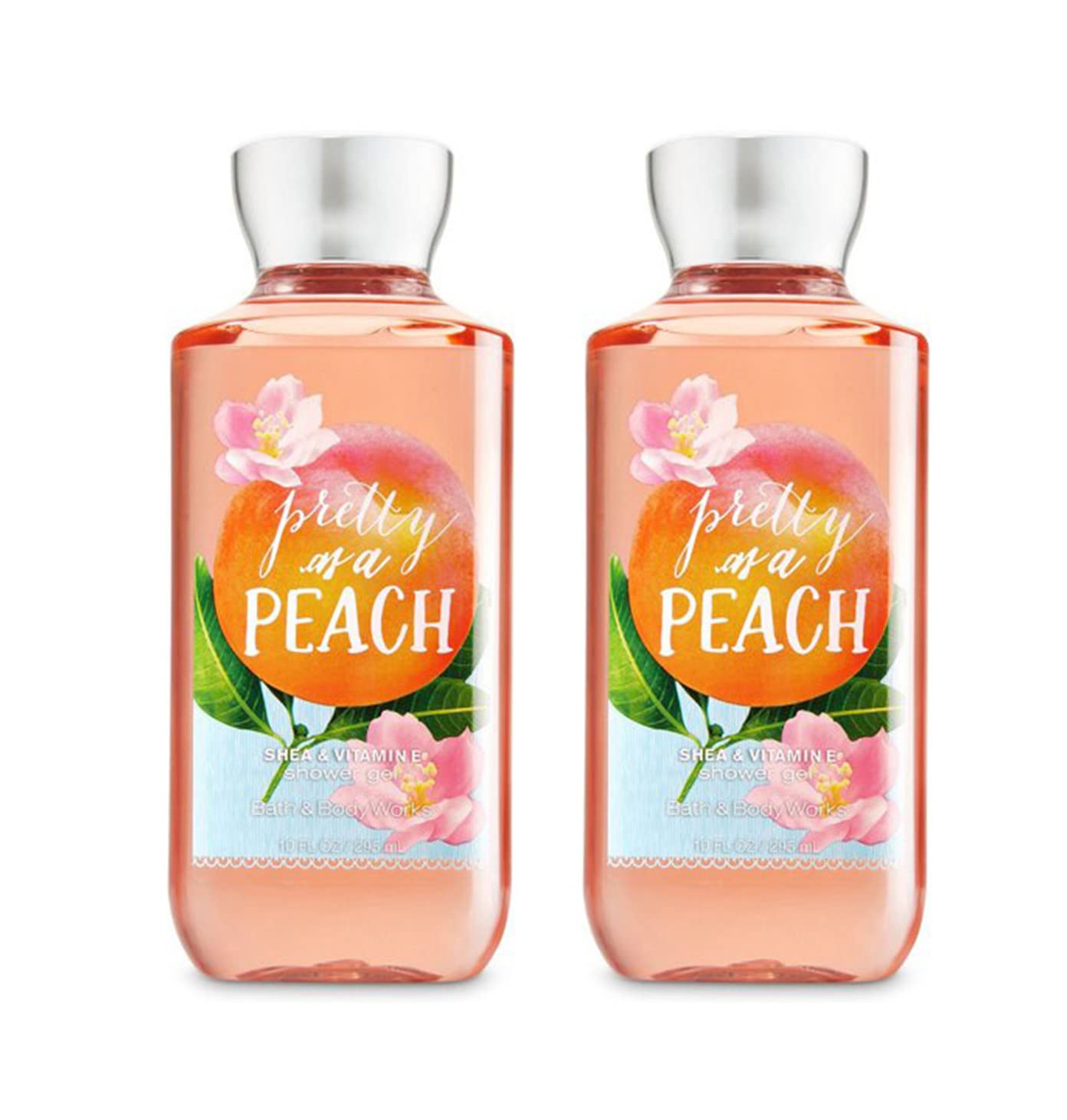 Bath & Body Works Pretty As Peach Shower Gel Gift Set – 2 Pack (10 oz each)