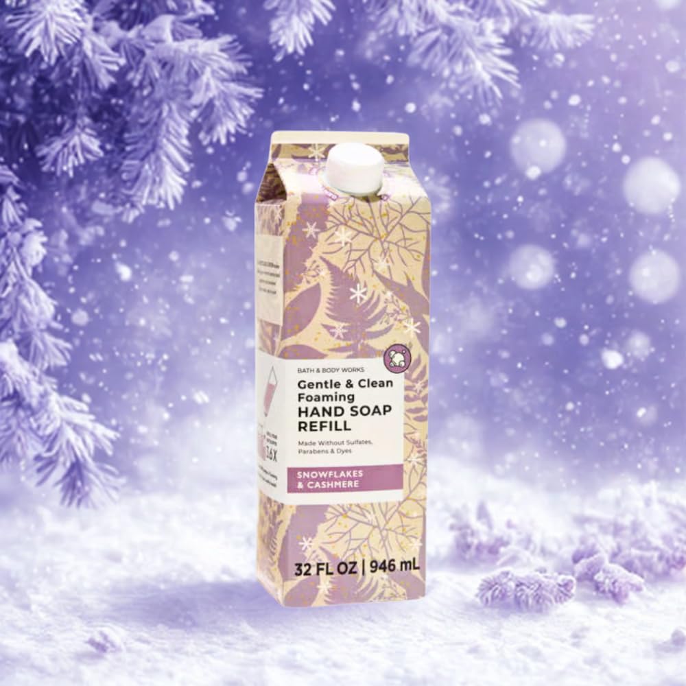 Bath & Body Works Snowflakes & Cashmere Gentle & Clean Foaming Hand Soap Refill 32 oz
