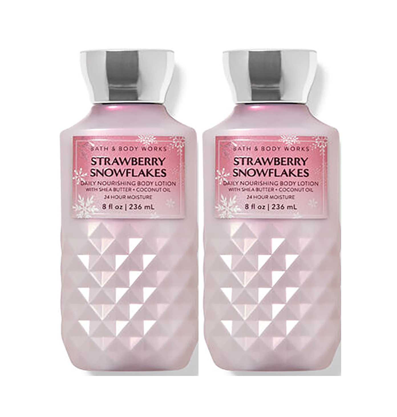 Bath & Body Works Strawberry & Snowflakes 2-Pack Body Lotion Set – 16 oz