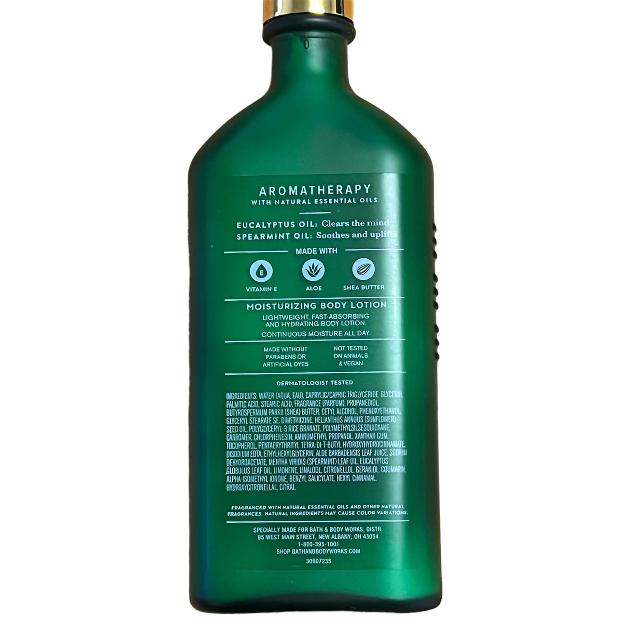 Bath & Body Works Stress Relief Eucalyptus Spearmint Gift Set – 2 × 6.5 oz Moisturizing Lotion with Shea Butter & Vitamin E