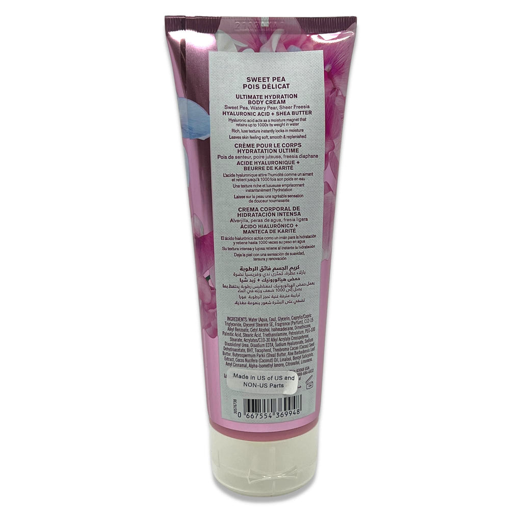 Bath & Body Works Sweet Pea Body Cream – Ultimate Hydration, 8 oz, Pack of 3