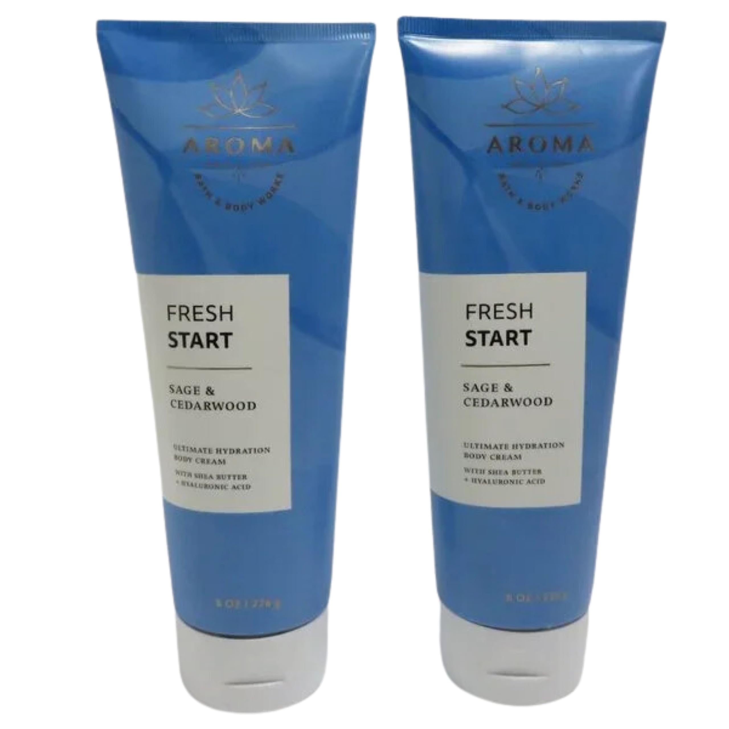 Bath & Body Works Ultimate Hydration Body Cream (Sage Cedarwood) – 8 oz, Pack of 2