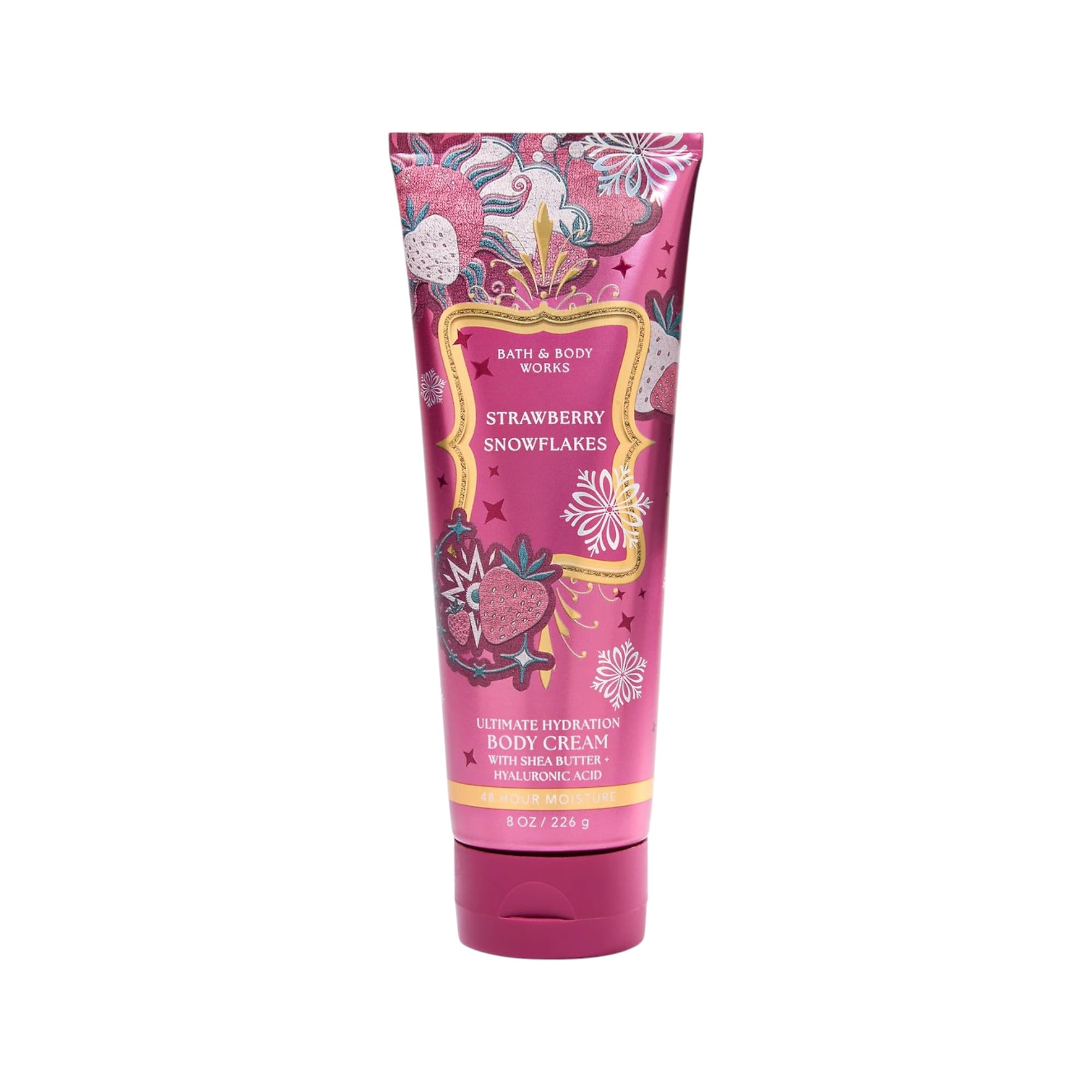 Bath & Body Works Ultimate Hydration Body Cream Gift Set – Strawberry Snowflakes, 8 oz