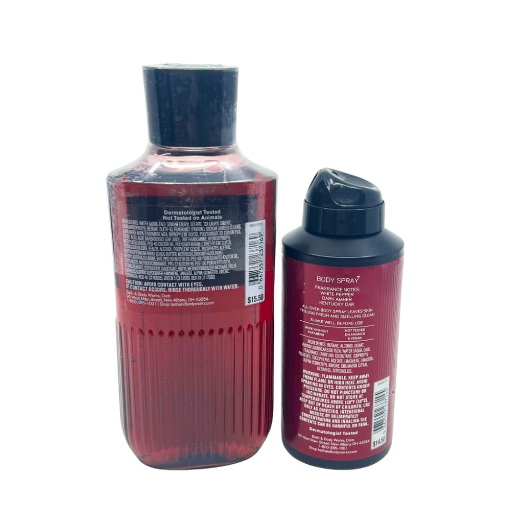 Bath & Body Works Bourbon for Men Gift Set – Full-Size Body Wash & Body Spray